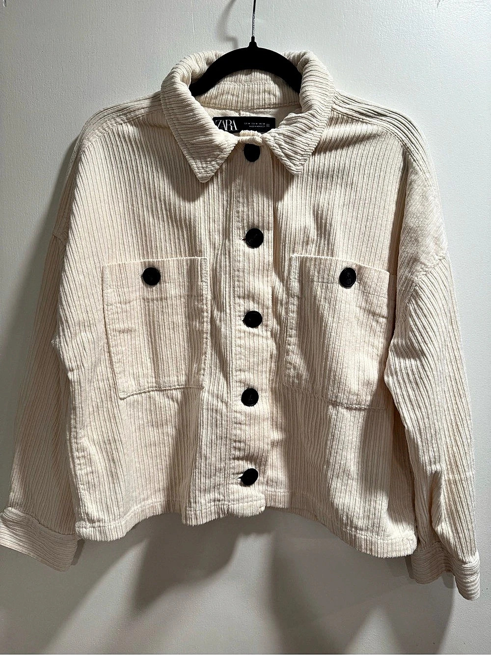 Zara Corduroy Jacket in Cream